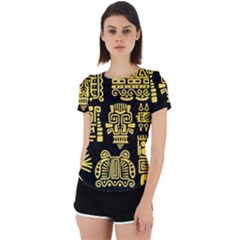 American-golden-ancient-totems Back Cut Out Sport Tee by Salman4z