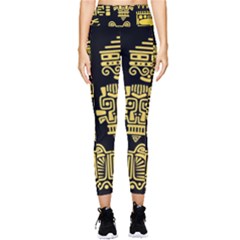 American-golden-ancient-totems Pocket Leggings  by Salman4z