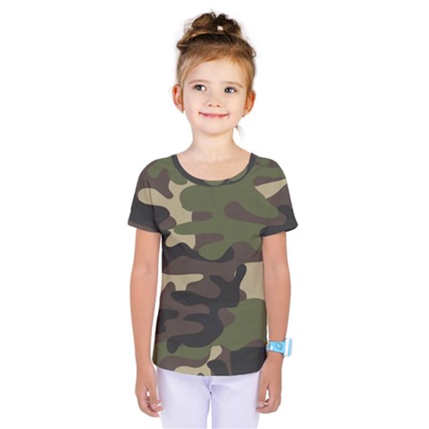 Texture-military-camouflage-repeats-seamless-army-green-hunting Kids  One Piece Tee by Salman4z