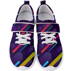 Colorful-abstract-background Men s Velcro Strap Shoes by Salman4z