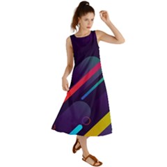Colorful-abstract-background Summer Maxi Dress by Salman4z