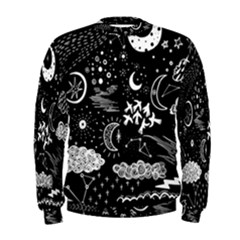 Vector-set-sketch-drawn-with-space Men s Sweatshirt by Salman4z