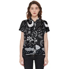 Vector-set-sketch-drawn-with-space Short Sleeve Pocket Shirt by Salman4z