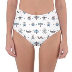 Insects-icons-square-seamless-pattern Reversible High-waist Bikini Bottoms by Salman4z