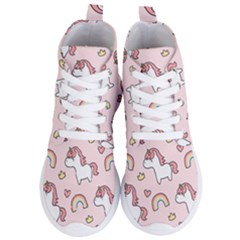 Cute-unicorn-rainbow-seamless-pattern-background Women s Lightweight High Top Sneakers by Salman4z