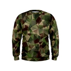 Abstract-vector-military-camouflage-background Kids  Sweatshirt by Salman4z