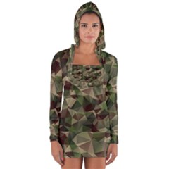 Abstract-vector-military-camouflage-background Long Sleeve Hooded T-shirt