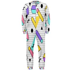 Tridimensional-pastel-shapes-background-memphis-style Onepiece Jumpsuit (men) by Salman4z