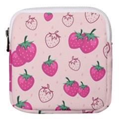 Seamless-strawberry-fruit-pattern-background Mini Square Pouch