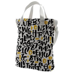 Letters-pattern Canvas Messenger Bag