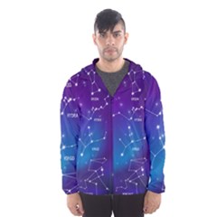 Realistic-night-sky-poster-with-constellations Men s Hooded Windbreaker