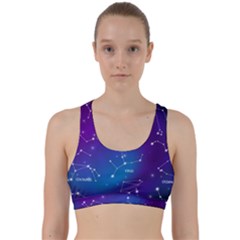 Realistic-night-sky-poster-with-constellations Back Weave Sports Bra by Salman4z