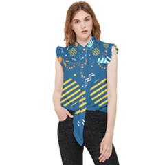 Flat-design-geometric-shapes-background Frill Detail Shirt
