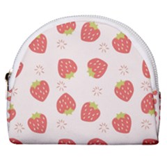 Strawberries-pattern-design Horseshoe Style Canvas Pouch