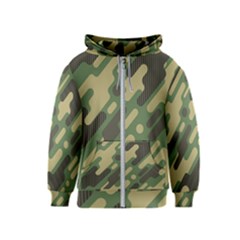 Camouflage-pattern-background Kids  Zipper Hoodie by Salman4z