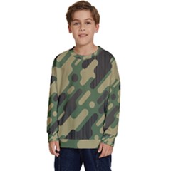 Camouflage-pattern-background Kids  Long Sleeve Jersey by Salman4z