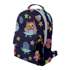 Owl-stars-pattern-background Flap Pocket Backpack (large) by Salman4z