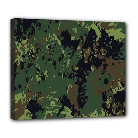 Military Background Grunge Deluxe Canvas 24  X 20  (stretched) by pakminggu