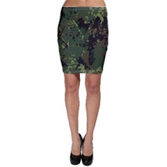 Military Background Grunge Bodycon Skirt