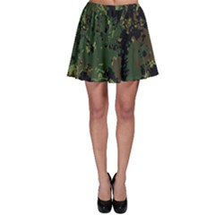 Military Background Grunge Skater Skirt