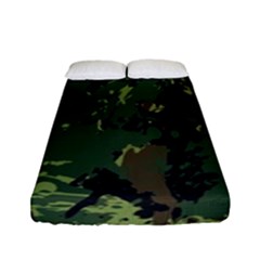 Military Background Grunge Fitted Sheet (Full/ Double Size)