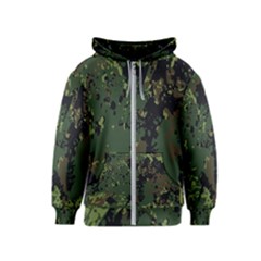 Military Background Grunge Kids  Zipper Hoodie