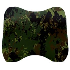 Military Background Grunge Velour Head Support Cushion