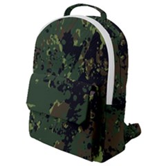 Military Background Grunge Flap Pocket Backpack (Small)