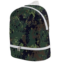 Military Background Grunge Zip Bottom Backpack