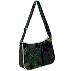 Military Background Grunge Zip Up Shoulder Bag