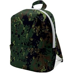 Military Background Grunge Zip Up Backpack