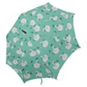 Elegant Swan Seamless Pattern Hook Handle Umbrellas (Large) View2