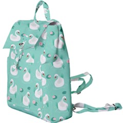 Elegant Swan Seamless Pattern Buckle Everyday Backpack by pakminggu