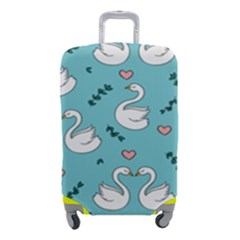 Elegant Swan Pattern Design Luggage Cover (small) by pakminggu