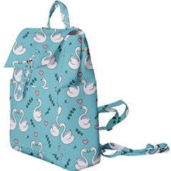 Elegant Swan Pattern Design Buckle Everyday Backpack by pakminggu