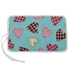 Seamless Pattern With Heart Shaped Cookies With Sugar Icing Pen Storage Case (s) by pakminggu