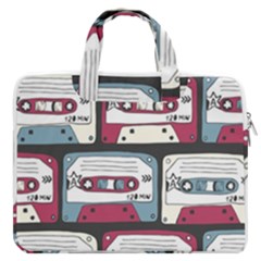 Music Symbols Rock Music Seamless Pattern Macbook Pro 13  Double Pocket Laptop Bag by pakminggu