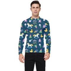 Cute Babies Toys Seamless Pattern Men s Long Sleeve Rash Guard by pakminggu