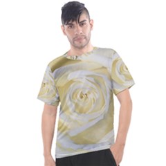 White Roses Flowers Plant Romance Blossom Bloom Nature Flora Petals Men s Sport Top by pakminggu