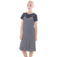 Black And White Checkerboard Background Board Checker Camis Fishtail Dress by pakminggu