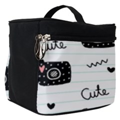 Cute Cameras Doodles Hand Drawn Make Up Travel Bag (small) by pakminggu