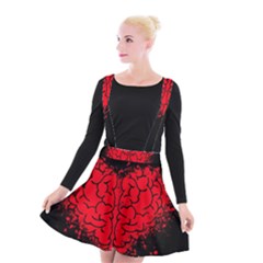 Heart Brain Mind Psychology Doubt Suspender Skater Skirt by pakminggu