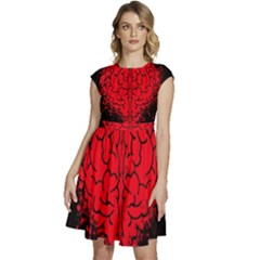 Heart Brain Mind Psychology Doubt Cap Sleeve High Waist Dress by pakminggu