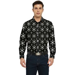 Snowflakes Background Pattern Men s Long Sleeve  Shirt by pakminggu