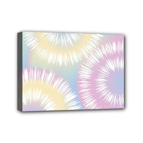 Tie Dye Pattern Colorful Design Mini Canvas 7  X 5  (stretched) by pakminggu