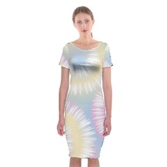 Tie Dye Pattern Colorful Design Classic Short Sleeve Midi Dress by pakminggu