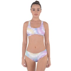 Tie Dye Pattern Colorful Design Criss Cross Bikini Set by pakminggu