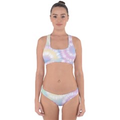 Tie Dye Pattern Colorful Design Cross Back Hipster Bikini Set by pakminggu