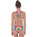 Tie Dye Heart Colorful Prismatic Criss Cross Bikini Set View2
