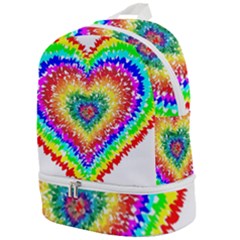 Tie Dye Heart Colorful Prismatic Zip Bottom Backpack by pakminggu